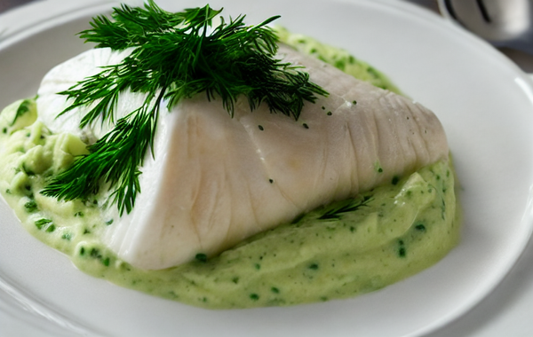 Allergy-Free Poached Halibut with Dill Sauce Recipe That's Quick and Easy